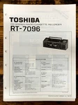 Toshiba RT-7096 Radio Cassette Service Manual *original*. Fixed Price $19.97.