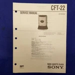 Sony CFT-22 Service Manual Original Paper Oem Repair Guide Usa. Fixed Price $29.95.
