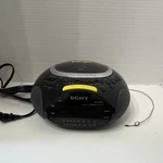 Sony ICF-CD832 Clock Radio Am/fm Player Cd-r/rw Playback Black Silver. Fixed Price $30.00.