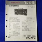 Sony CFS-1200 Service Manual Original Paper Oem Repair Guide Usa. Fixed Price $28.07.