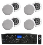 Rockville RPA40BT 4-ROOM Home Audio Kit RECEIVER+(8) 8" White Ceiling Speakers. Fixed Price $349.75.