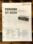 Toshiba RT-8539 Cassette Service Manual *original*. Fixed Price $14.97.