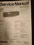 Panasonic RX-CD70 Service Manual Portable Stereo Component Radio Cassette Origin. Fixed Price $29.99.