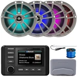 Kicker 51KMC4 3" Lcd Wb Receiver, 4X 6.5" 225W Waterproof Rgb Led Speakers, Wire. Fixed Price $595.99.