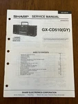 Sharp GX-CD510 (gy) Boombox Cassette Tape Player Service Manual Vintage Oem. Fixed Price $19.99.