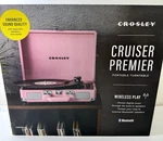 Crosley Premier Pink Portable Turntable Bluetooth Upgraded Needle Speakers New. Fixed Price $59.99.