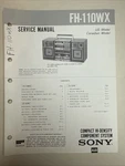 Vintage Sony Service Manual Model Number FH-110WX. Fixed Price $30.00.