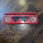 **parts Or Repair** Sony CFS-W50 Am Fm Radio Stereo Boombox Cassette Player Red. Fixed Price $48.00.