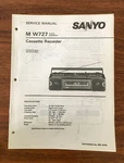 Sanyo W727 Boombox / Radio Cassette Service Manual *original*. Fixed Price $17.98.
