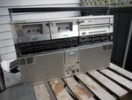 Vintage Rare Sharp GF-666 Ghettoblaster Boombox Radio Dual Cassette Player Repai. Fixed Price $220.00.