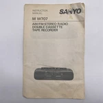 Sanyo W707 Boombox Radio Cassette Original Instruction Manual. Fixed Price $10.00.