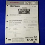 Sony CFS-9000 Service Manual Original Paper Oem Repair Guide Usa. Fixed Price $19.05.