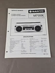 Sanyo Stereo Radio Cassette Recorder M7130K Service Manual D-6080. Fixed Price $54.95.