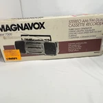Vtg Magnavox AW7500 Am/fm Dual Cassette Player Turbo Bass Generator Gray. Fixed Price $149.00.