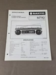 Sanyo Stereo Radio Cassette Recorder M7110 Service Manual D-6078. Fixed Price $54.95.