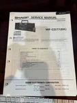 Orig. Sharp WFCD77 WF-CD77(BK) Repair & Service Manual *original*. Fixed Price $8.99.