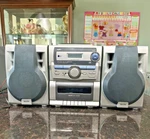 Vintage Sanyo Stereo Boombox Portable Radio Model CWM-470 As Is. Fixed Price $60.00.