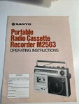 Sanyo M2563 Portable Radio Cassette Recorder Original Operating Instructions. Fixed Price $12.00.