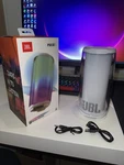 Jbl Bluetooth Speaker, Pulse 5, White, Led. Fixed Price $115.00.