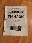 Fisher Ph 430K Boombox Stereo Service Manual Repair. Fixed Price $19.99.