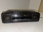 Vintage Hitachi TRK-W350H Boombox Radio Dual Cassette Recorder Dubbing W/equaliz. Fixed Price $54.99.
