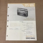 Sony CFS-65S Stereo Radio Cassette Original Service Manual. Fixed Price $12.71.