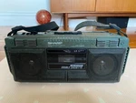 Sharp Stereo Radio Cassette Recorder Model Boombox WQ-T232 In Dark Green. Fixed Price $214.50.