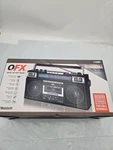 Qfx J-220BT Boombox MP3, Radio, Bt, And Cassette. Fixed Price $39.99.
