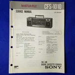 Sony CFS-1010 Service Manual Original Paper Oem Repair Guide Usa. Fixed Price $29.95.