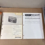 Sony CFS-67 Stereo Radio Cassette Original Service Manual. Fixed Price $12.71.