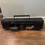 Sharp QT-93 Vintage 1987 Boombox Dual Cassette Auto Reverse. Fixed Price $175.00.