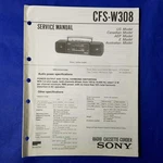 Sony CFS-W308 Service Manual Original Paper Oem Repair Guide Usa. Fixed Price $32.44.
