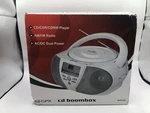 New Gpx Cdrw Player Am/fm Radio Model BCD1806 Ac/dc Power Silver Portable. Fixed Price $75.00.