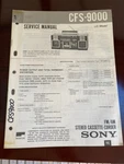 Sony CFS-9000 CFS9000 Service Manual From The Usa **original**. Fixed Price $18.88.