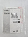 Aiwa CSD-FD89 CSD-FD79 CSD-FD77 Manual Operating Instructions Oem Original. Fixed Price $10.19.