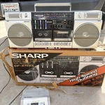 Sharp GF-575 Vintage Boombox Ghetto Blaster 80S Japan Made Stereo Radio Cassette. Fixed Price $999.99.