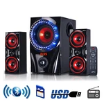 Befree Sound 2.1 Channel Bluetooth Surround Speaker System In Red. Fixed Price $140.84.