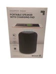Sharper Image Portable Speaker With Charging Pad Bluetooth SBT598BK. Fixed Price $25.00.