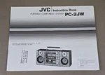 Jvc Portable Component System PC-2JW Instruction Book D-3704. Fixed Price $54.95.