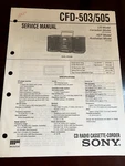 Sony CFD-503 CFD-505 Service Manual From The Usa **original**. Fixed Price $18.99.