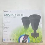 Vivitar Lawn Speakers 2-PACK Bluetooth Water Resistant Rechargeable Black. Fixed Price $69.95.