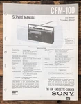 Sony CFM-100 Radio Cassette Service Manual *original*. Fixed Price $14.97.