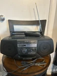 Sony CFD-V35 Cd Radio Cassette Player Boombox. Mega Bass W/remote Works. Fixed Price $85.00.
