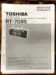 Toshiba RT-7095 Radio Cassette Service Manual *original*. Fixed Price $19.97.