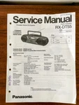 Panasonic RX-DT55 Radio Cassette Service Manual *original*. Fixed Price $14.97.