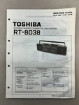 Toshiba RT-8038 Original Service Manual Free Shipping. Fixed Price $14.00.