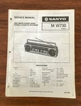 Sanyo W730 Boombox / Radio Cassette Service Manual *original*. Fixed Price $21.98.