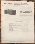 Sharp GF-A200 Boombox / Stereo Service Manual *original*. Fixed Price $19.97.