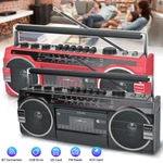 Boombox Radio Cassette Recorder Am/fm/sw Bluetooth Retro Style Speaker Usa. Fixed Price $46.95.