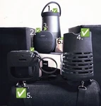 The (4.8) Black Bose Revolve + Ii & Soundlink Micro Speaker Acc.'s. Fixed Price $420.00.